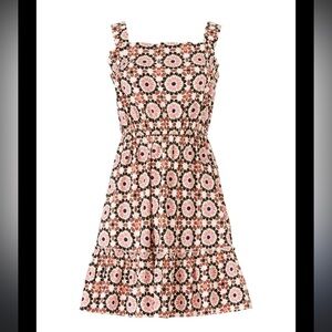 Kate Spade Pink and Brown Floral Mini Dress